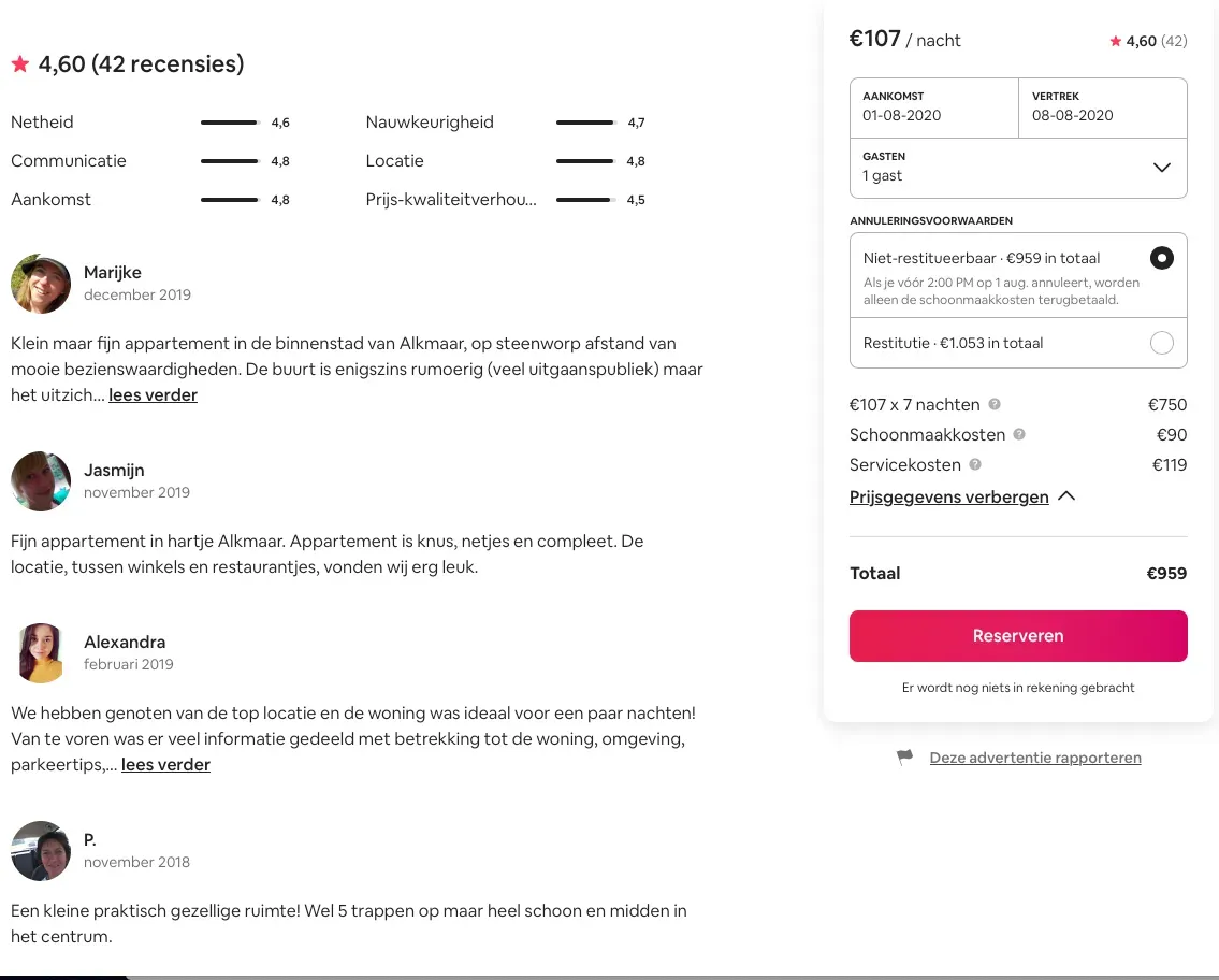 vakantie verhuur en recensies