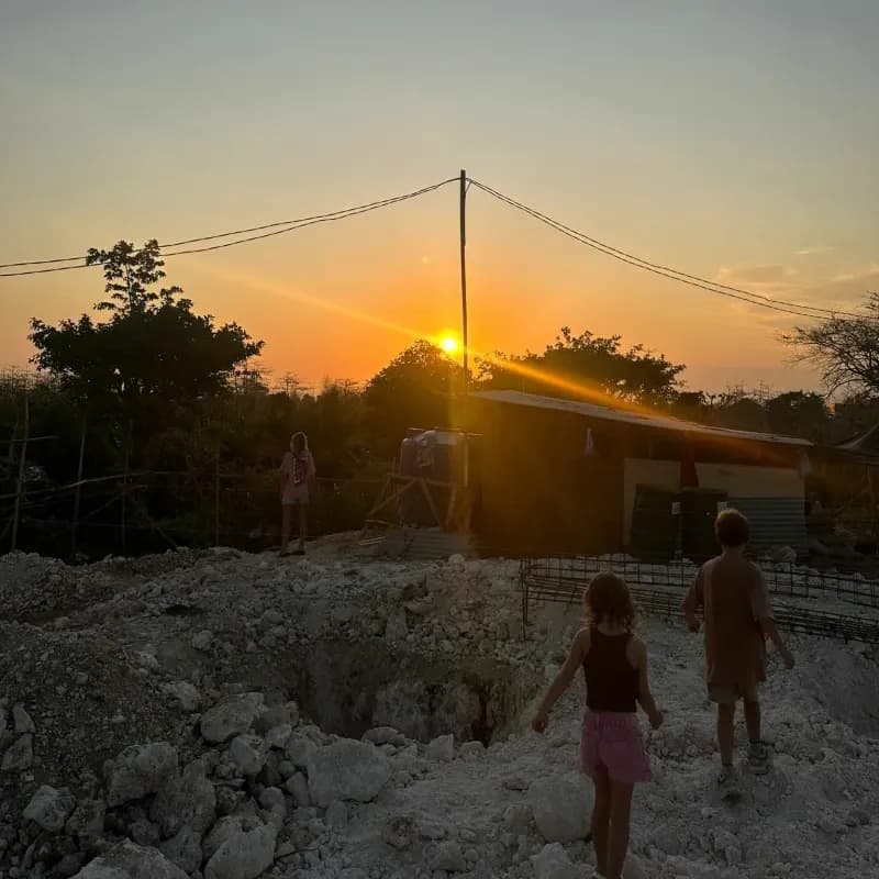 Eerste stappen in de bouw van Villa Soulshine op Bali